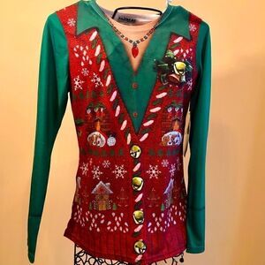 FAUX REAL SHIRT CHRISTMAS T-SHIRT M NWT